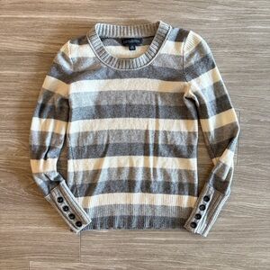 Banana Republic Cashmere Blend Striped Sweater Black Label Size XS